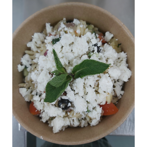 Minted orzo salad